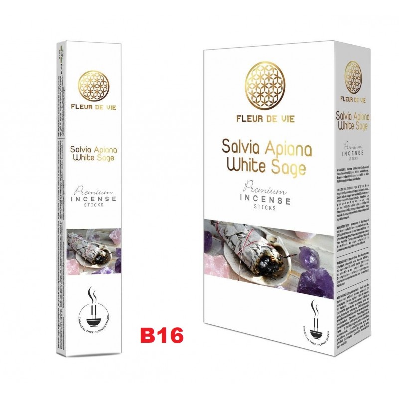 Inc. Fleur de Vie White Sage 15gr. (12 unid)