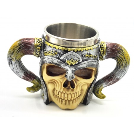 Caneca caveira 18cm.