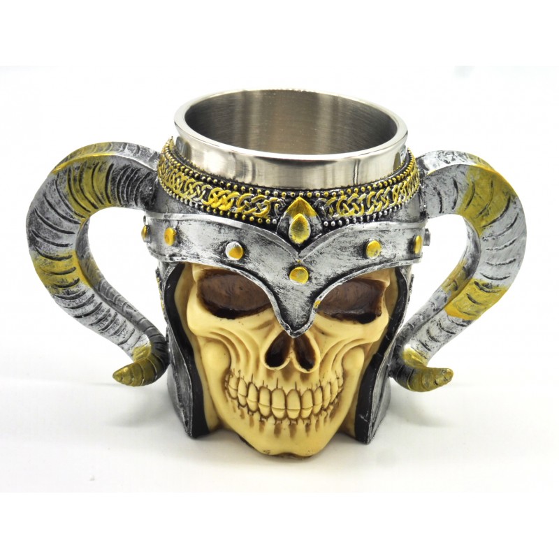 Caneca caveira 18cm.
