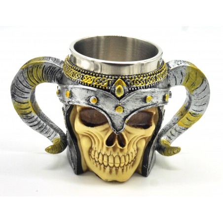 Caneca caveira 18cm.