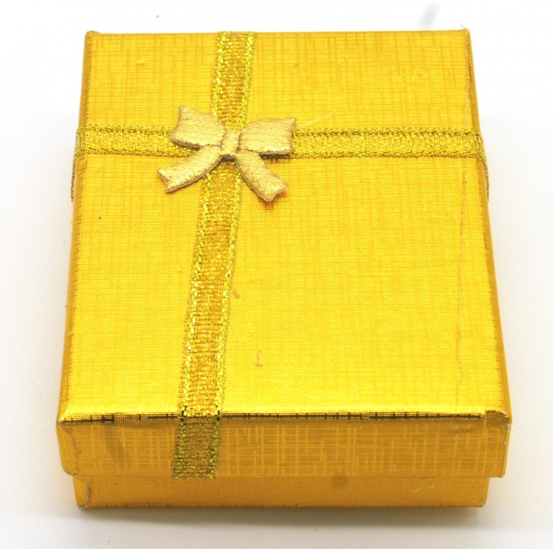 Caixa Sevilha dourada 7x8cm. (12 unid)