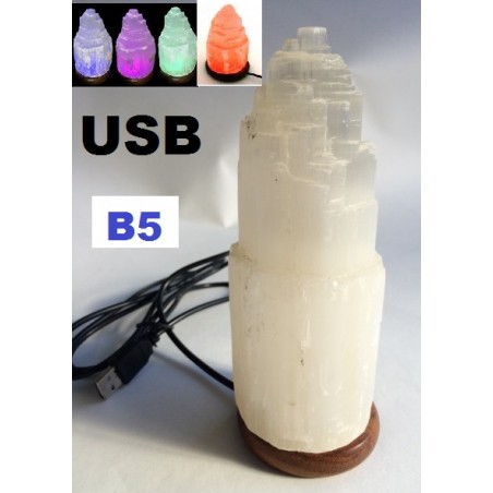 Candeeiro Selenite USB, 10cm