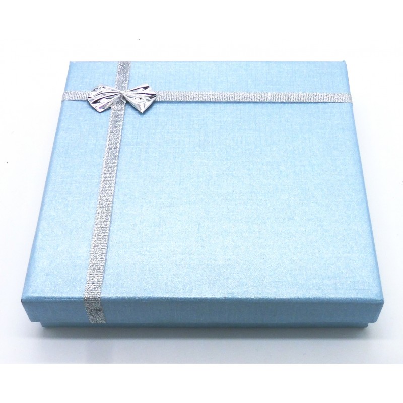 Caixa Sevilha azul claro 16x16cm. (4 unid)