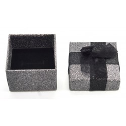 Caixa brilho preta 5x5cm. (12 unid)