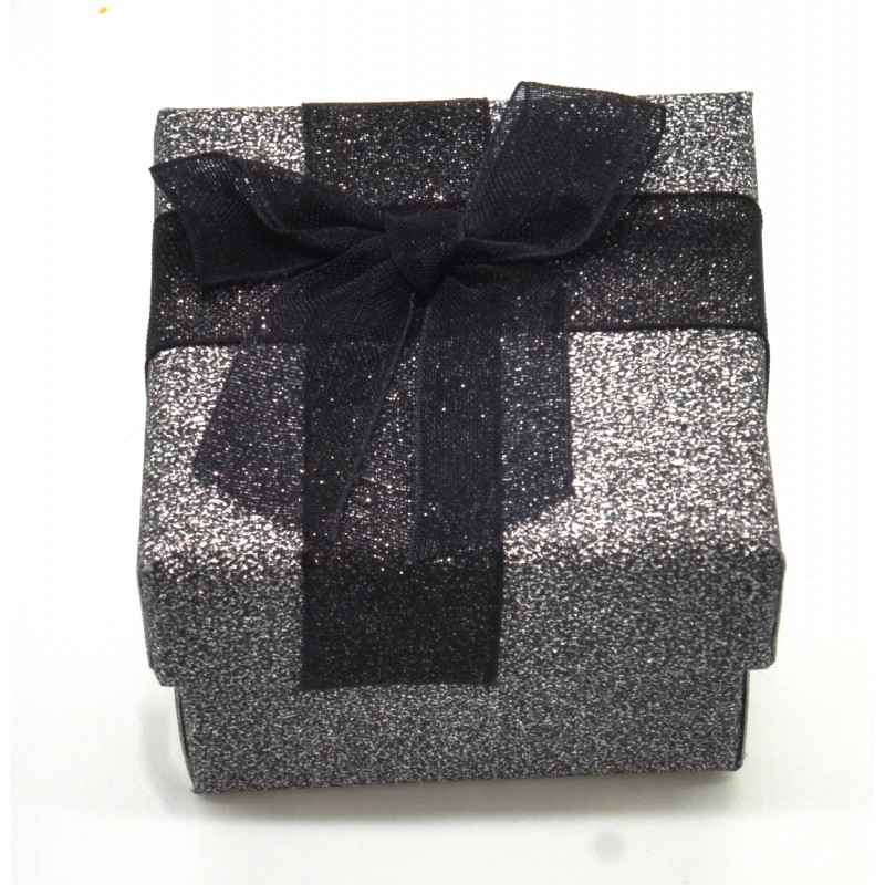 Caixa brilho preta 5x5cm. (12 unid)