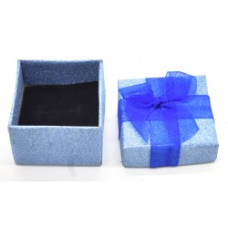 Caixa brilho azul 5x5cm. (12 unid)