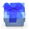 Caixa brilho azul 5x5cm. (12 unid)