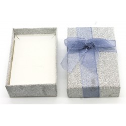 Caixa brilho prateada 5x8cm. (12 unid)